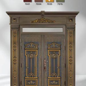 Cửa Thép Vân Gỗ Hai Cánh Đều